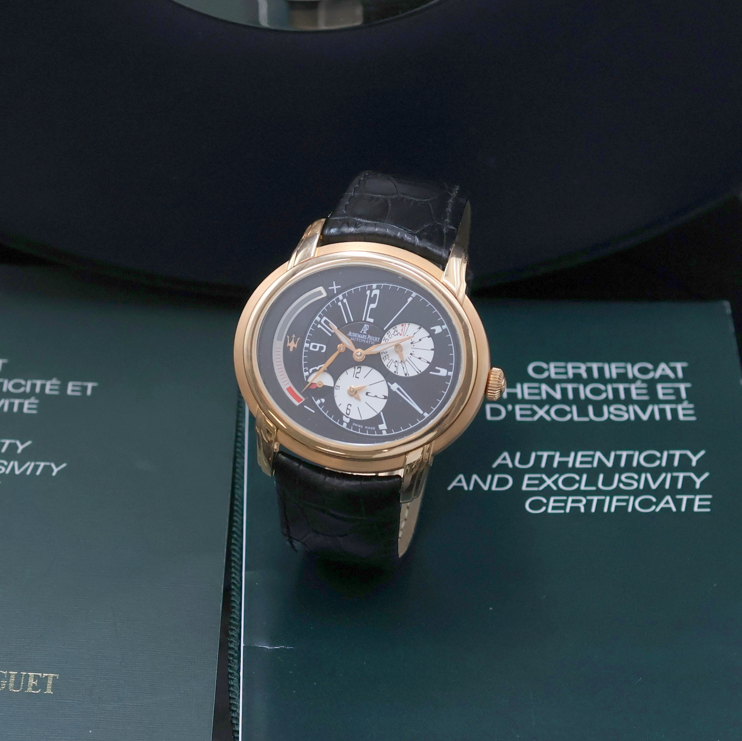 Image 27026951 - AUDEMARS PIGUET seltene, auf 450 Stück limitierte Armbanduhr Millenary Maserati in RG ...