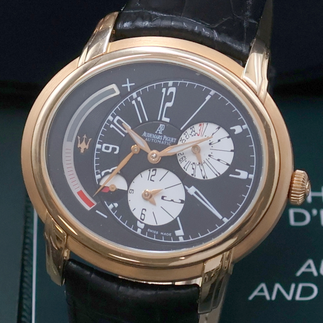 Detail a: AUDEMARS PIGUET seltene, auf 450 Stück limitierte Armbanduhr Millenary Maserati in RG 750/000 Referenz 26150OR.OO.D003CU.01, Automatik, Schweiz um ...