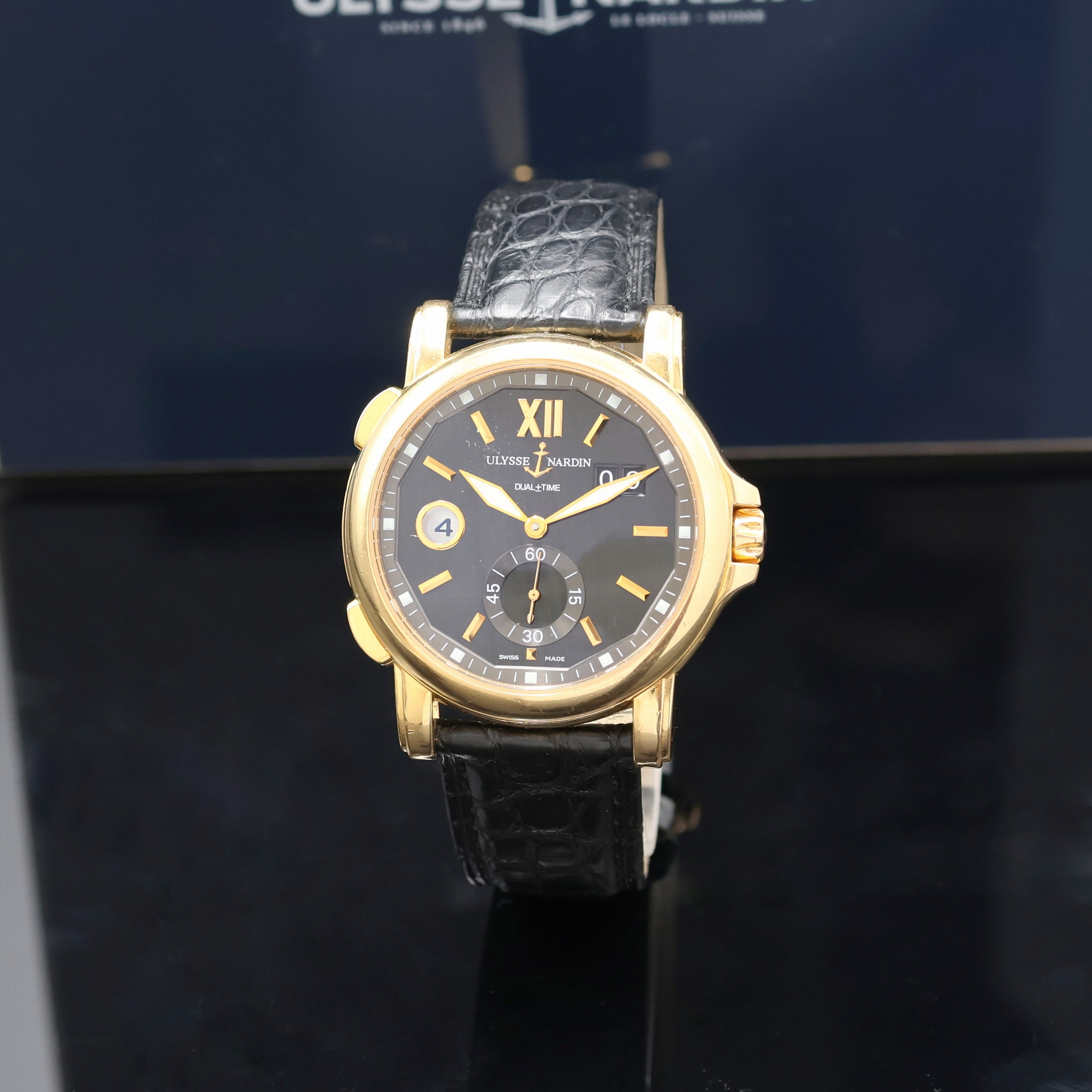 Image 27027002 - ULYSSE NARDIN Herrenarmbanduhr Dual Time Big Date in RG 750/000 Referenz 246-55, ...