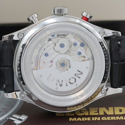 27027000e - UNION GLASHÜTTE nahezu neuwertiger Armbandchronograph Sonderedition Paul Pietsch ...
