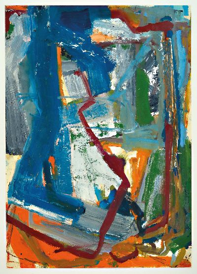 Image Bruno Kuhlmann, born 1963, Rooms II, oil/paper, signed and dated 90 at the bottom left, ...