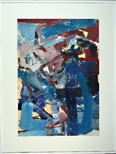 27027036k - Bruno Kuhlmann, geb. 1963, Räume III, Öl/Papier, links unten sign und dat. 90, ca. ...