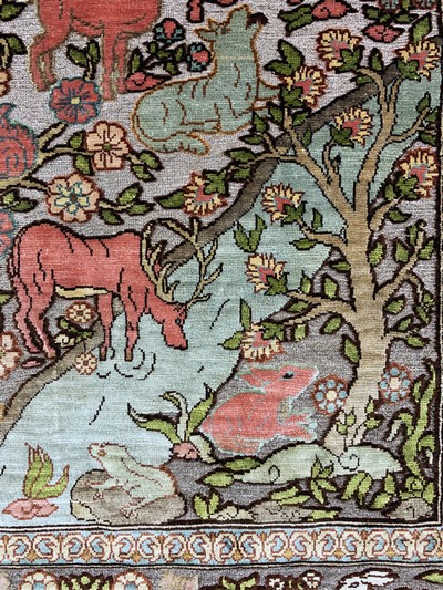 27027056f - Hereke Seide fein sign., Türkei, Mitte 20.Jhd., reine Naturseide(Metallbrokat), ca. ...