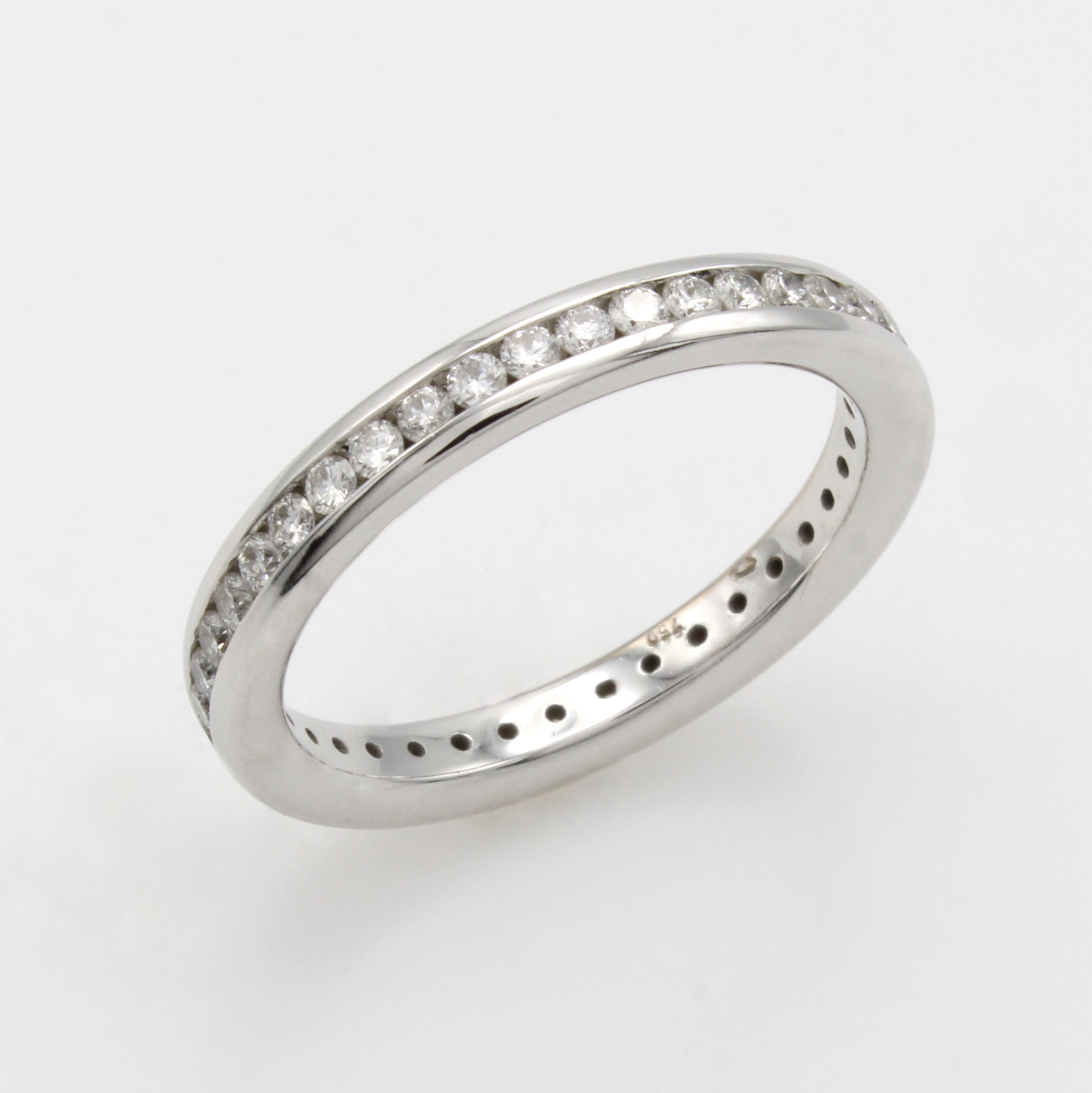 Image 27027210 - Memoryring mit Brillanten, WG 750/000, 41 Brill. zus. ca. 0.75 ct Weiß/si, RW ca. 55 ...