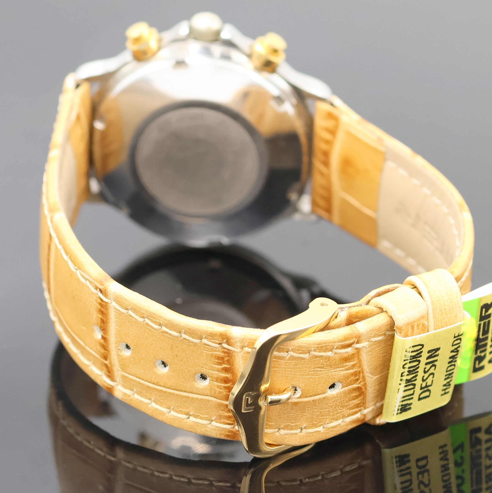 Detail c: MAURICE LACROIX Armbandchronograph Referenz 03291, Schweiz um 2003, Automatik, Edelstahl z. T. verg. inkl. Lederband, Boden und Krone verschr., gebl. ...