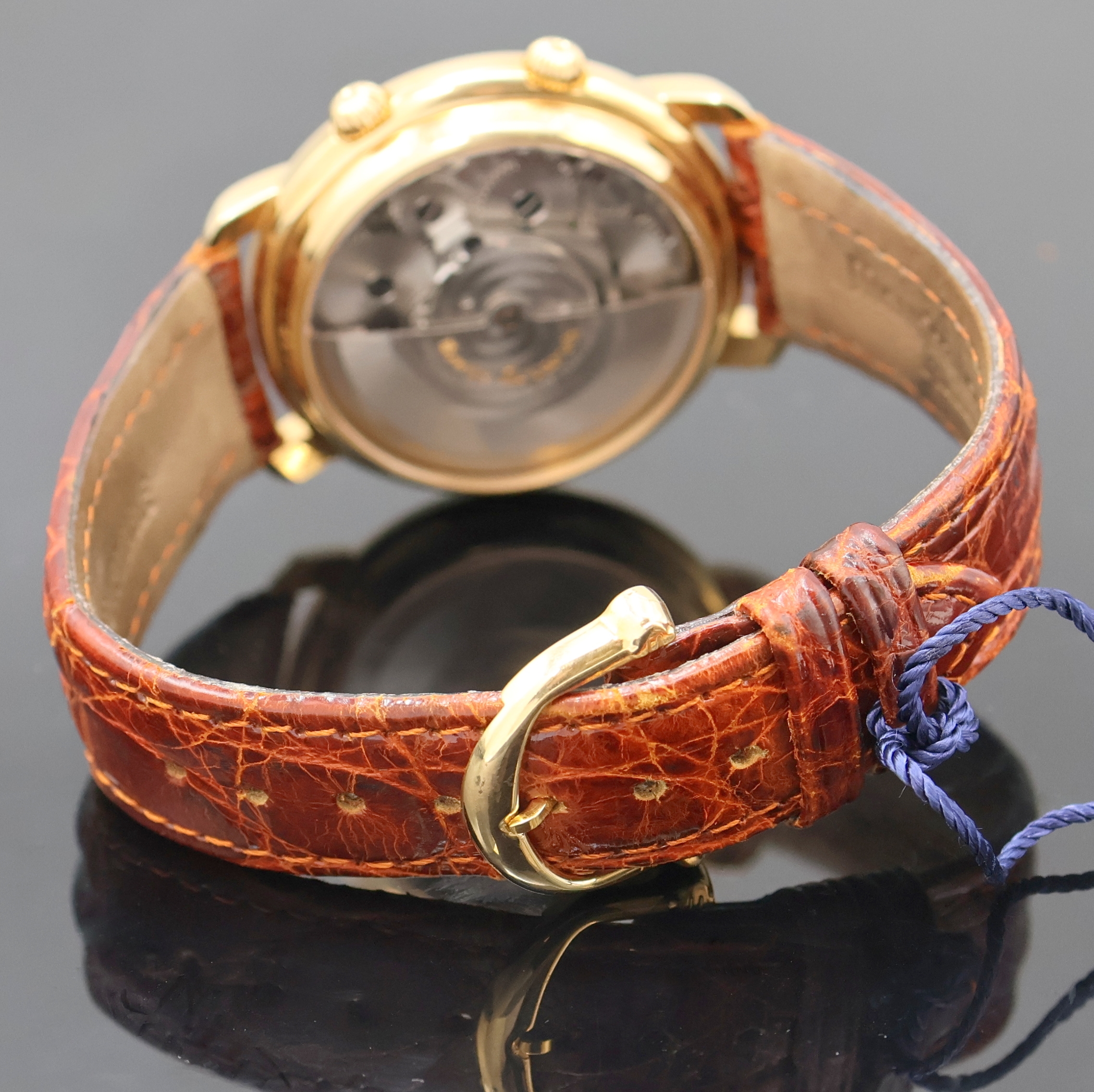Detail c: MAURICE LACROIX seltener, auf 999 Stück limitierter Armbandwecker in RoseG 750/000 Referenz 45393, Schweiz um 2000, Automatik, beids. vergl. Geh., ...