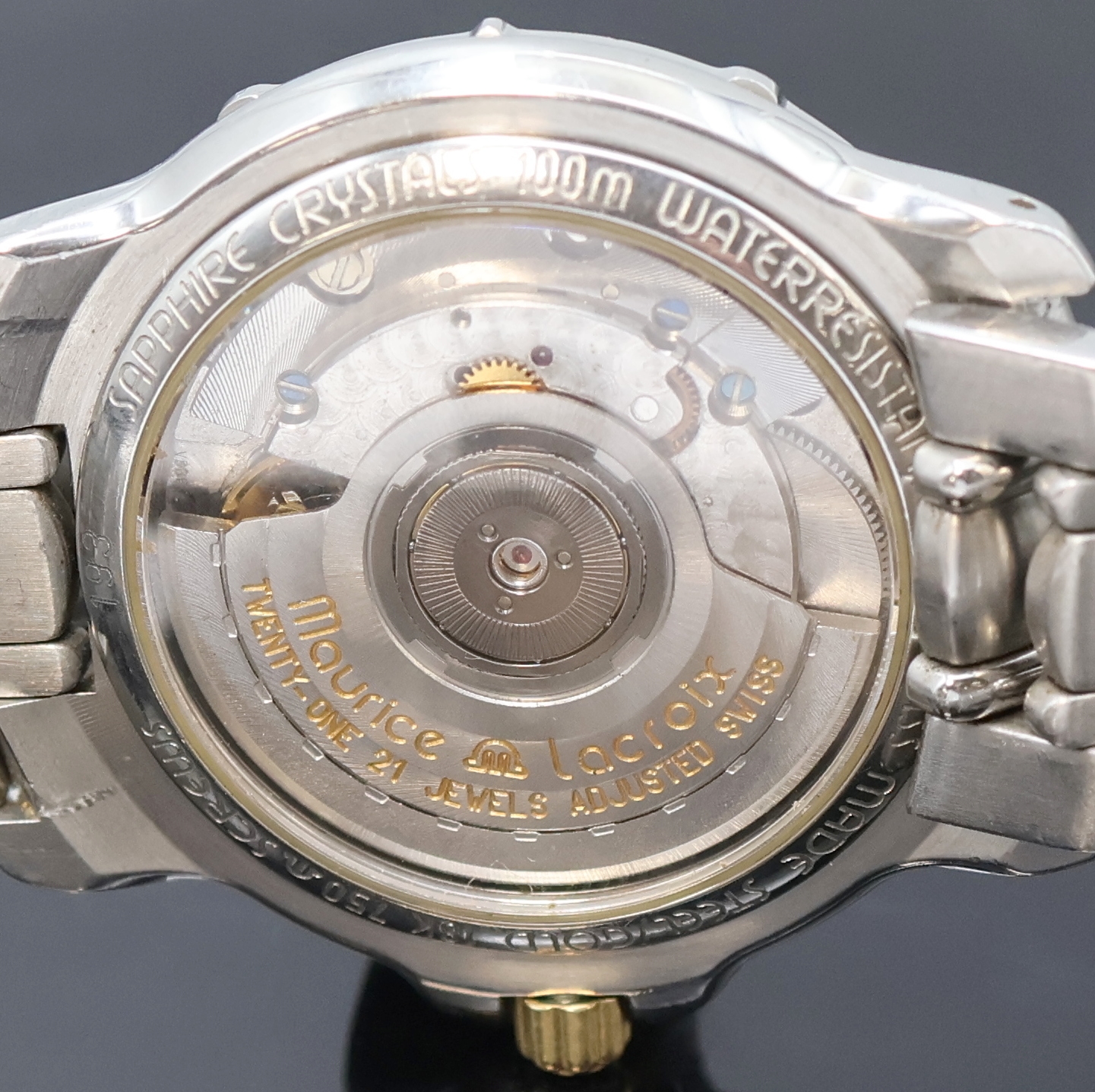 Detail f: MAURICE LACROIX Armbanduhr Referenz 11714, Automatik, Schweiz um 2010, Edelstahl/Gold kombiniert inkl. Gliederband m. dopp. Faltschl., beids. vergl., ...