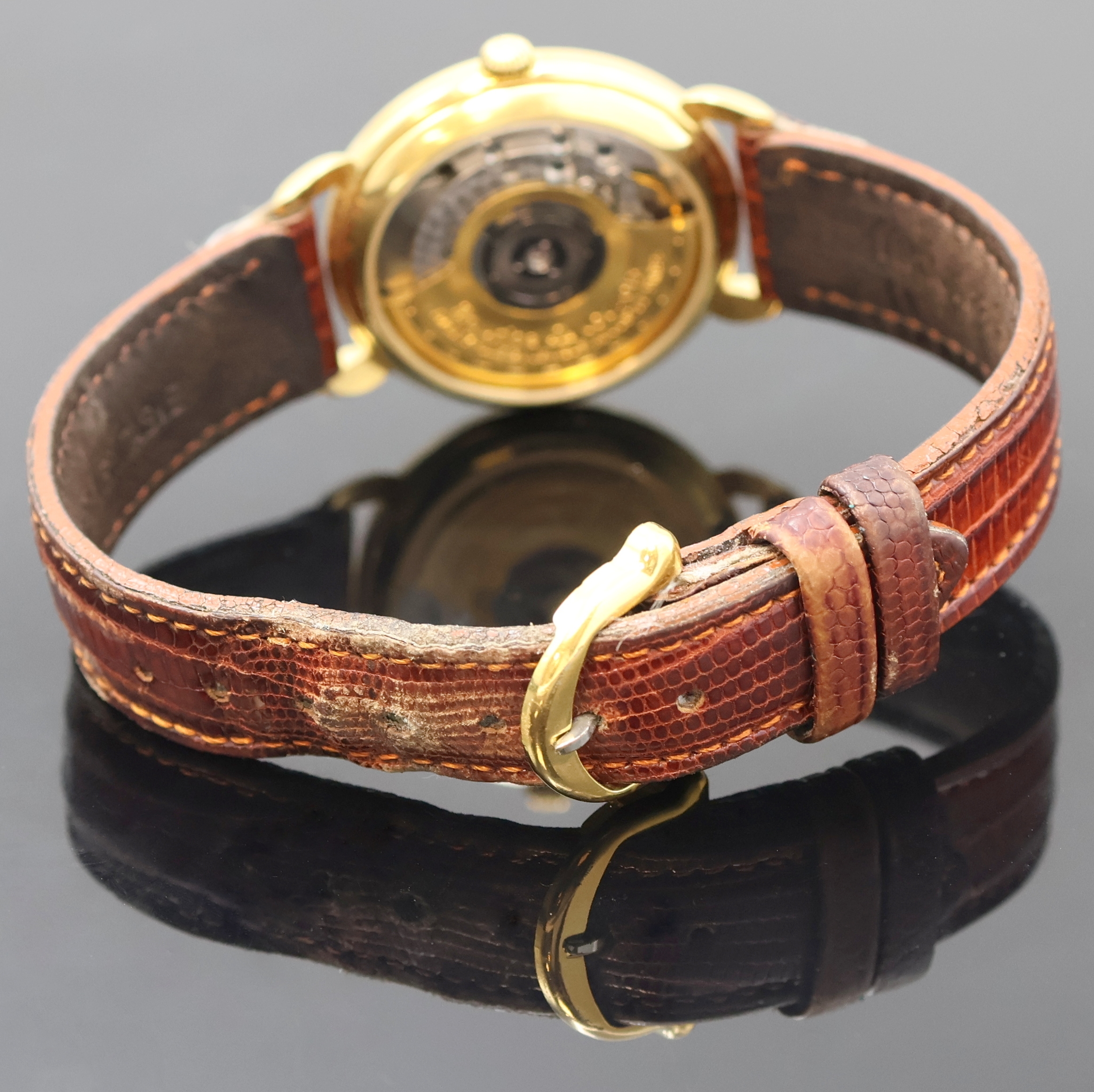 Detail c: MAURICE LACROIX Damenarmbanduhr Les Classiques Referenz 11406, Schweiz um 2000, Automatik, verg. Geh. beids. vergl., orig. Lederband m. Dornschl., ...