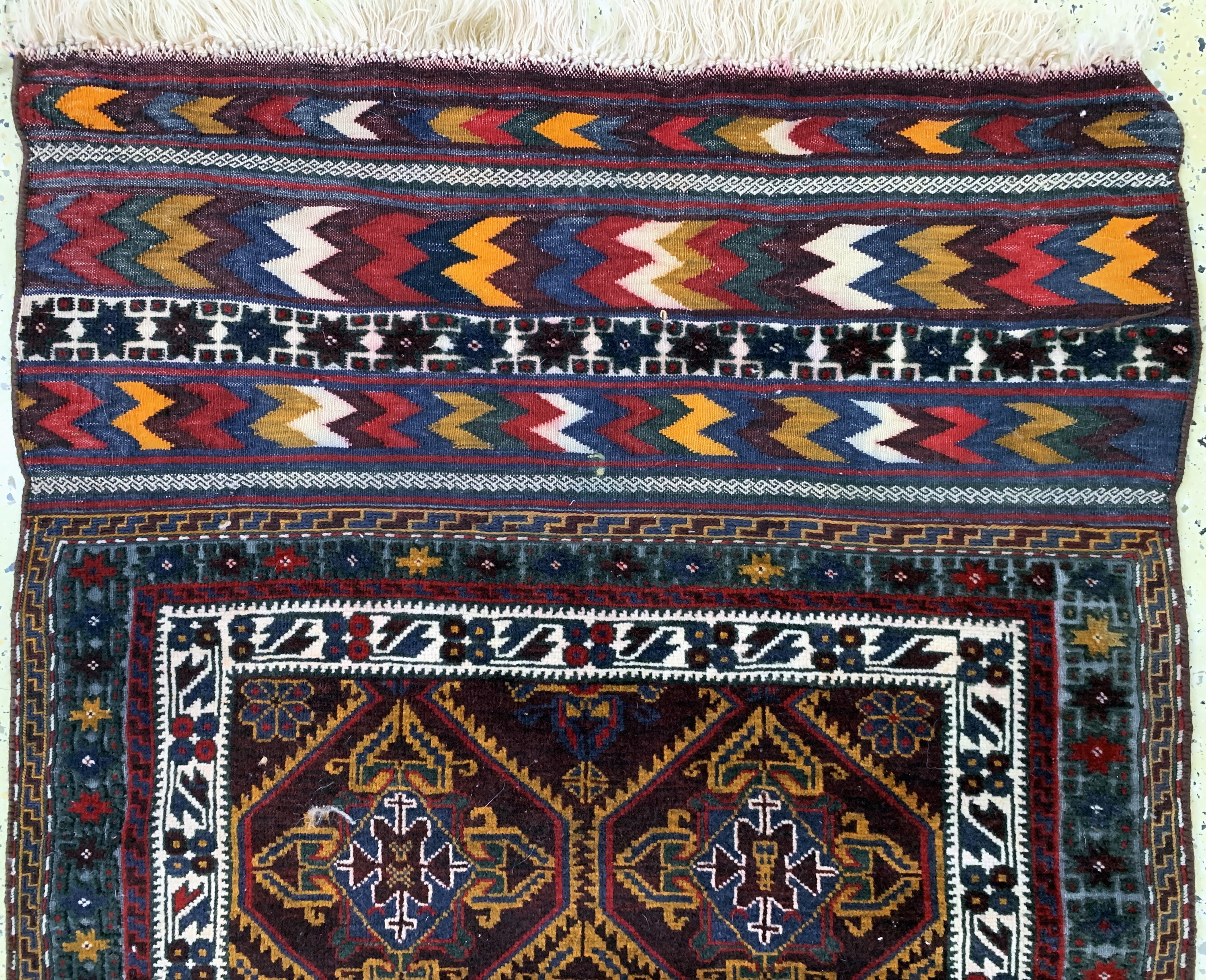 Detail a: Belutsch, Persien, Mitte 20.Jhd., Wolle aufWolle, ca. 290 x 103 cm, EHZ: 2