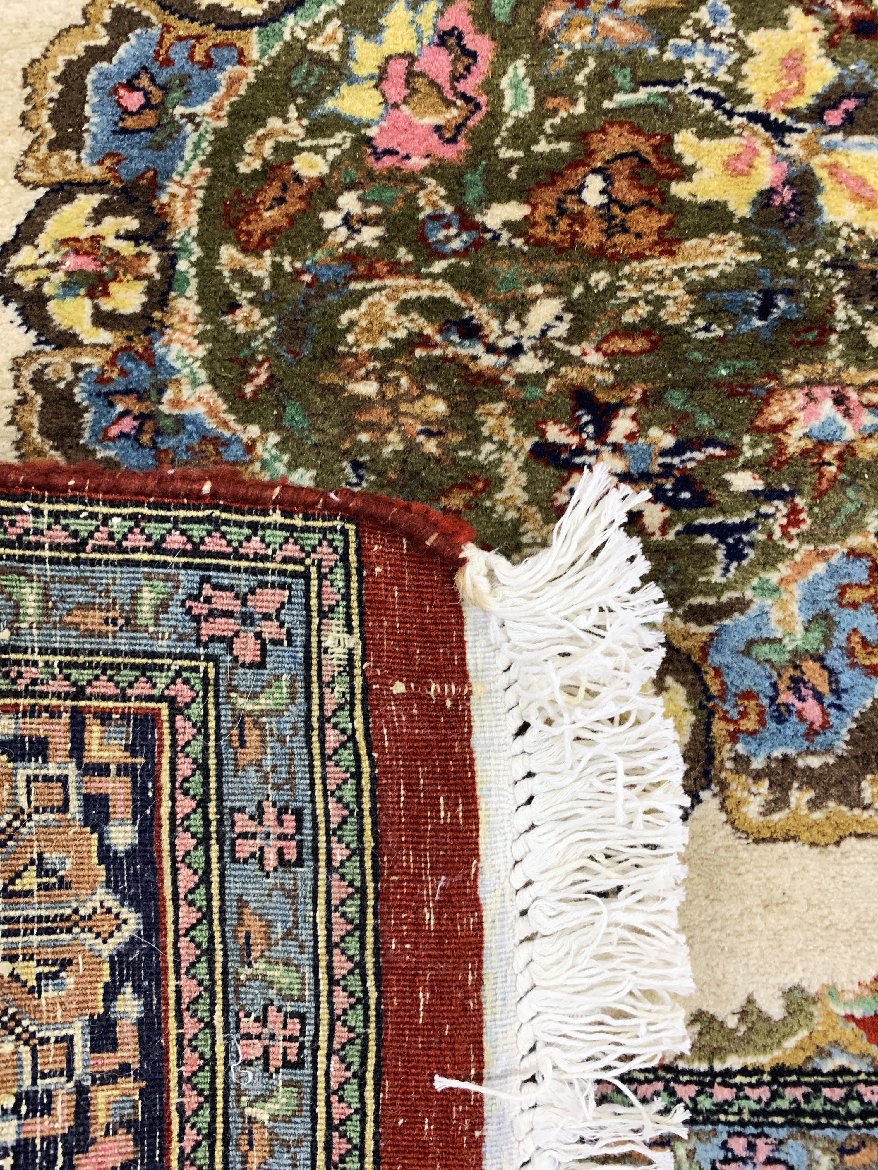 Detail d: 2 lot Lahor, Pakistan, Mitte 20.Jhd, Wolle auf Baumwolle, ca. 158 x 98 cm, EHZ: 2