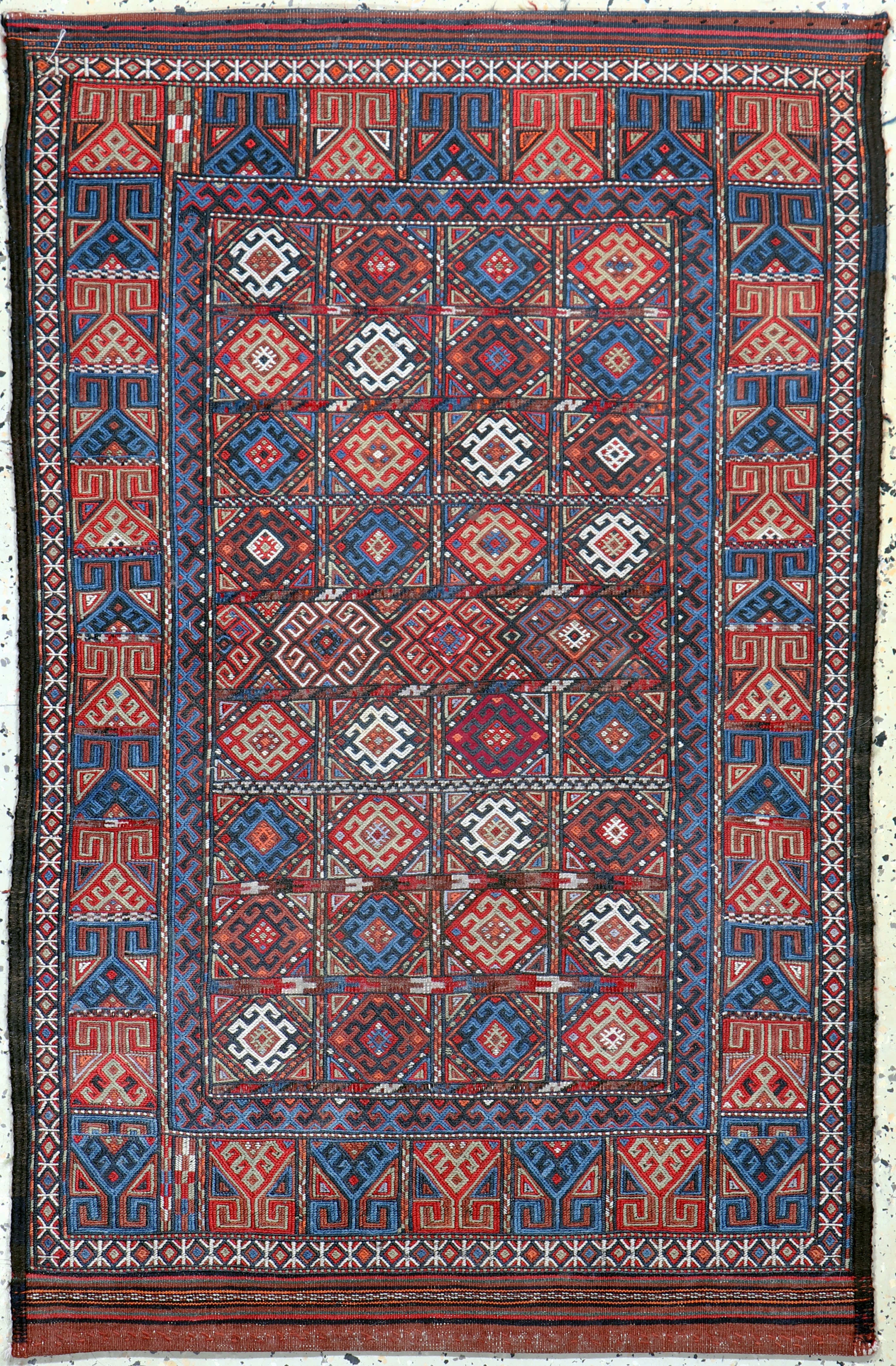 Image 27027265 - Sumakh Kelim, Persien, Mitte 20.Jhd., Wolleauf Baumwolle, ca. 120 x 77 cm, EHZ: 2 ...