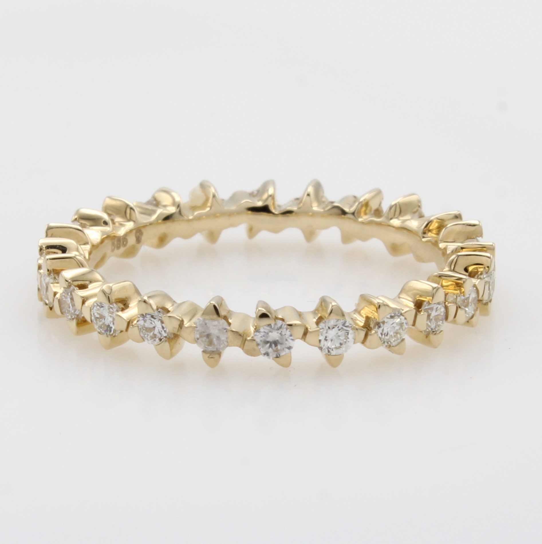 Image 27027290 - Memoryring mit Brillanten, GG 585/000, 24 Brill. zus. ca. 0.70 ct Weiß/lupenrein, RW ...