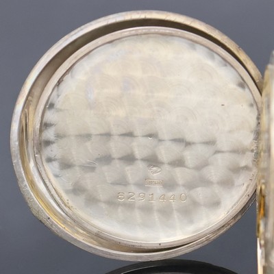 27027250e - OMEGA Silber Herrentaschenuhr um 1932, 800er Silber, Boden m. freiem Monogrammspiegel ...