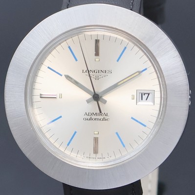 27027251a - LONGINES Admiral Automatic seltene große Herrenarmbanduhr Referenz 8581 in Stahl, ...