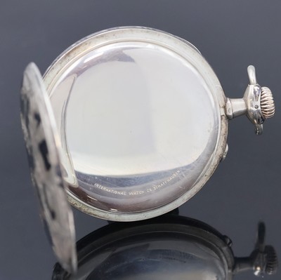 27027253b - IWC Herrentaschenuhr in Tula-Silber, Schweiz um 1909, offenes Geh. mit Tula-Einlage ...