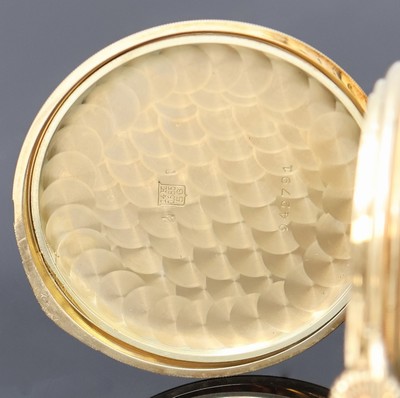 27027255e - IWC offene Herrentaschenuhr in GG 585/000, Schweiz um 1924, guill. Geh., sign. ...