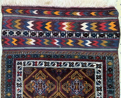 27027263a - Belutsch, Persien, Mitte 20.Jhd., Wolle aufWolle, ca. 290 x 103 cm, EHZ: 2 ...