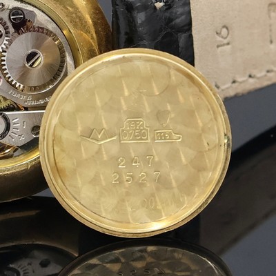 27027270g - MOVADO Armbanduhr in GG 750/000, Handaufzug, Schweiz um 1968, Boden und Glasrand ...