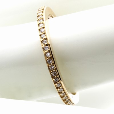 27027294a - Memoryring mit Brillanten, GG 585/000, 50 Brill. zus. ca. 0.20 ct Weiß/si, RW ca. 58 ...