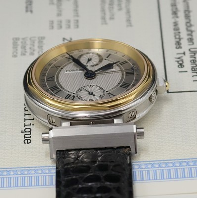 27027297d - FORGET Classic D Chronometer ungetragene Herrenarmbanduhr mit Tag und Datum, Automatik, ...