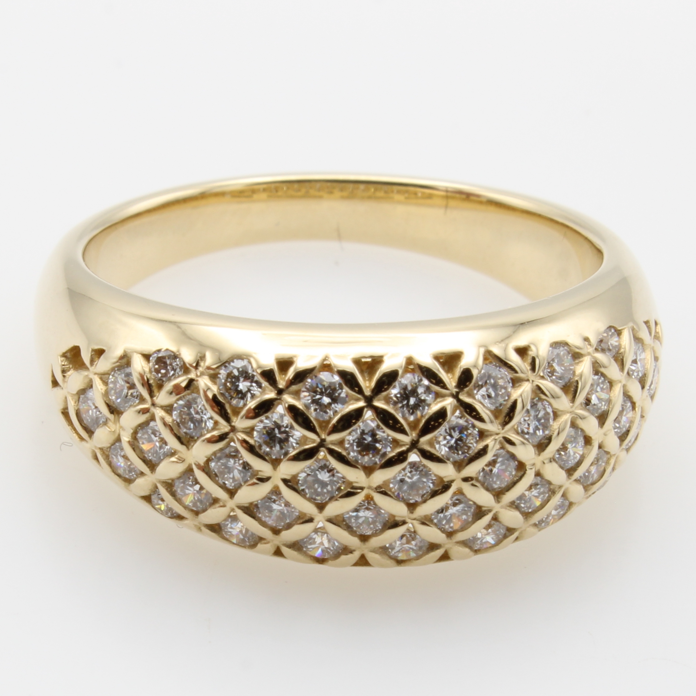 Image 27027302 - Ring mit Brillanten, GG 585/000, 39 Brill. zus. ca. 0.55 ct Weiß/si, RW ca. 55 ...
