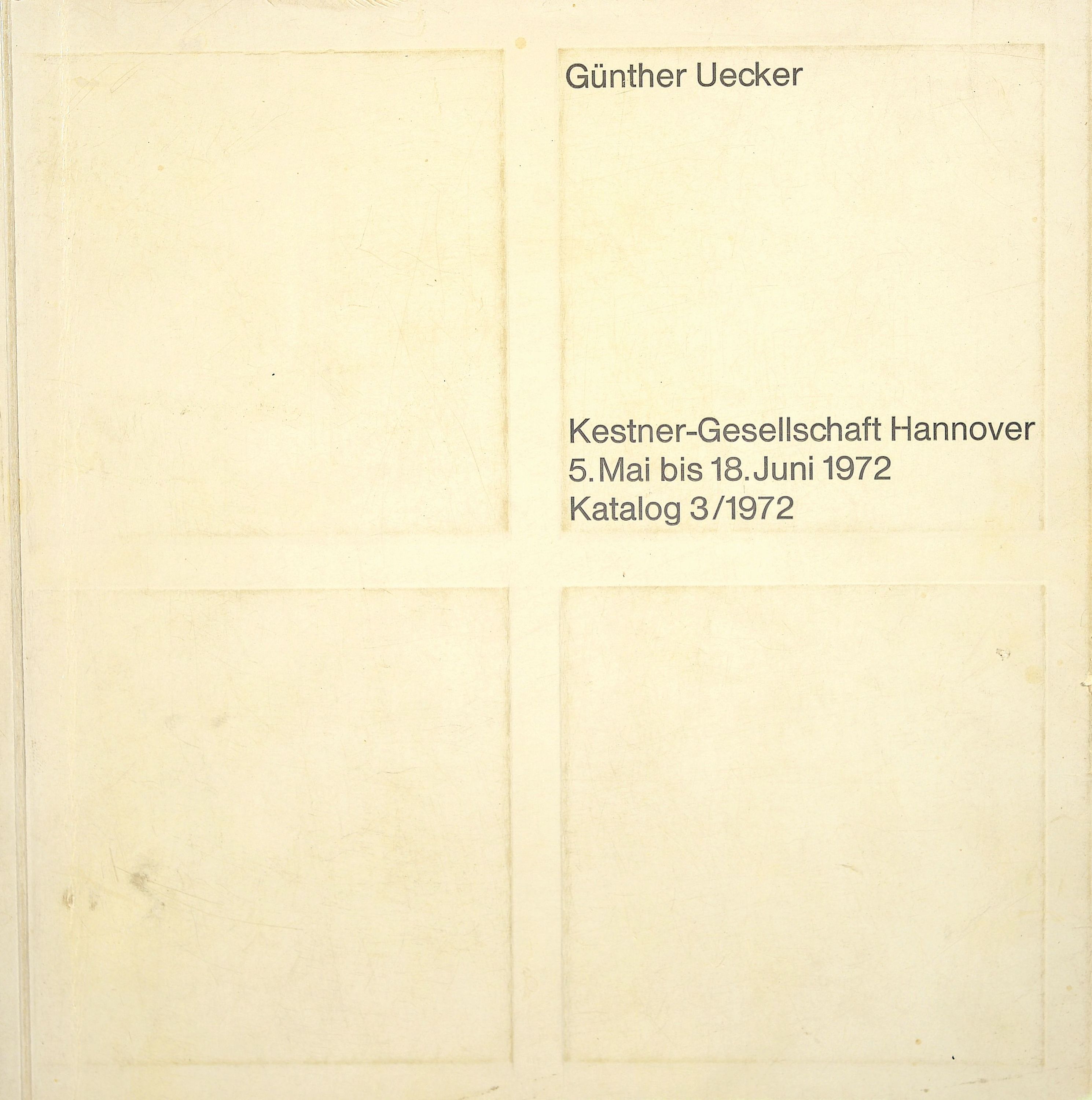 Image 27027414 - Günther Uecker, geb. 1930, Ausstellungs- Katalog mit signierter Nagelzeichnung, Titel: ...