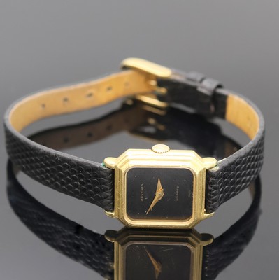 Image JUVENIA Damenarmbanduhr in GG 750/000, Schweiz um 1980, quarz, 2-tlg. Geh., Boden ...
