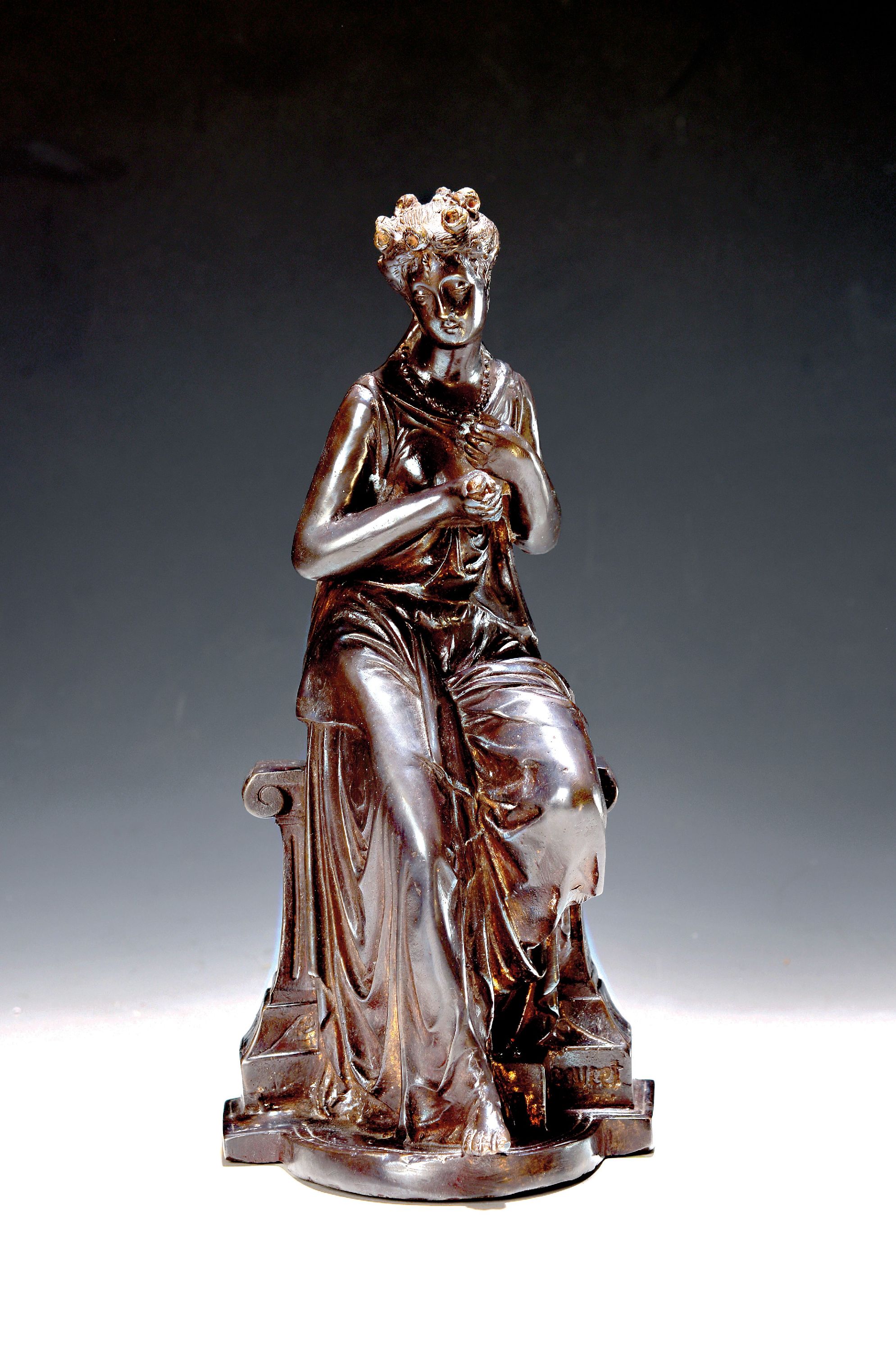 Image 27029502 - Nach Eutrope Bouret, 1833 Paris-1906, Bronzeskulptur, Bronze patiniert, späterer Guß ...