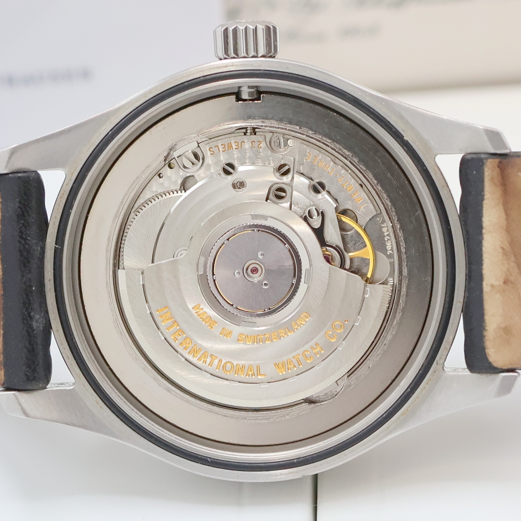 Detail f: IWC UTC Herrenarmbanduhr in Stahl Referenz 3251, Schweiz lt. orig. Garantiekarte verk. 2008, Automatik, 2-tlg. Geh., Boden u. Krone verschr., ...