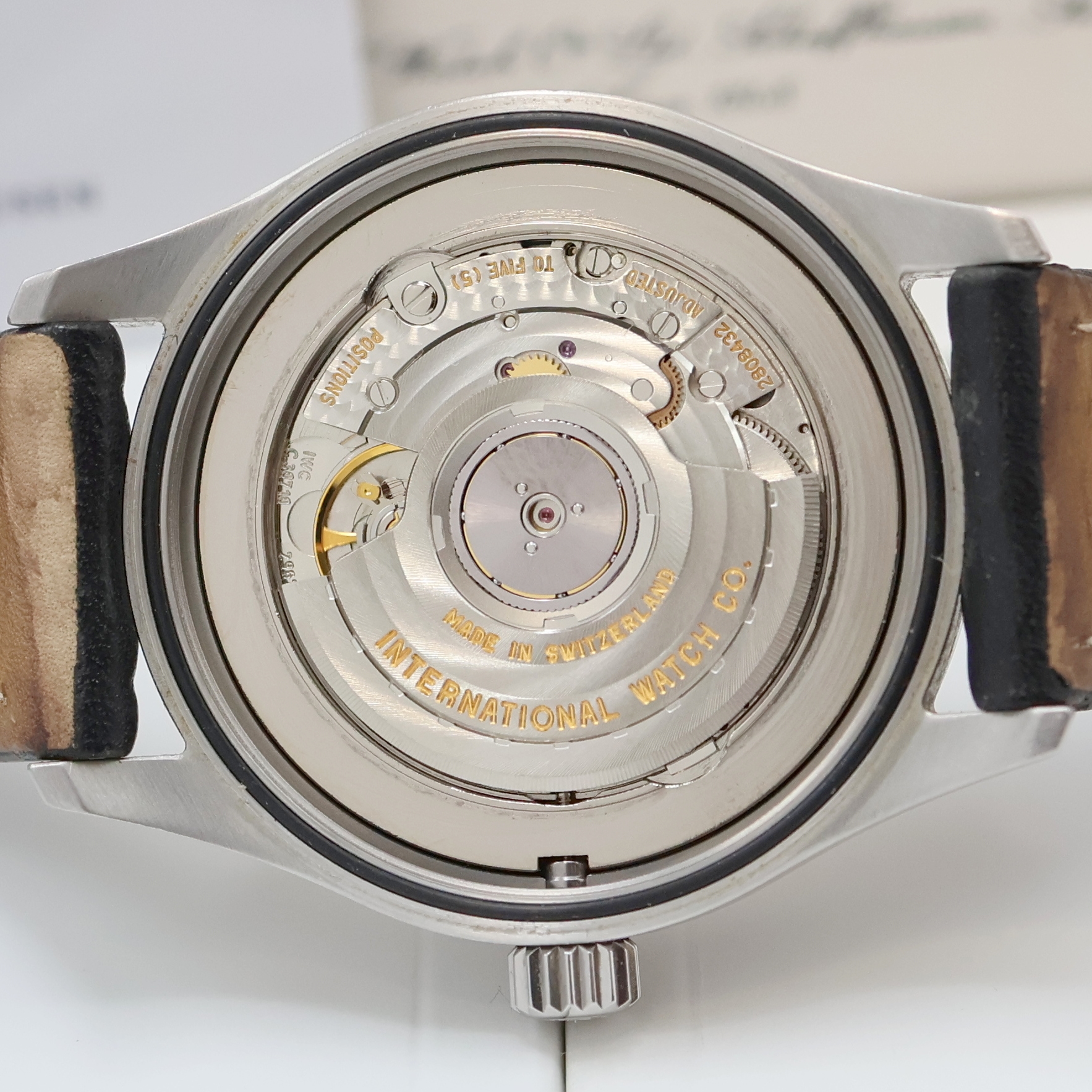 Detail g: IWC UTC Herrenarmbanduhr in Stahl Referenz 3251, Schweiz lt. orig. Garantiekarte verk. 2008, Automatik, 2-tlg. Geh., Boden u. Krone verschr., ...