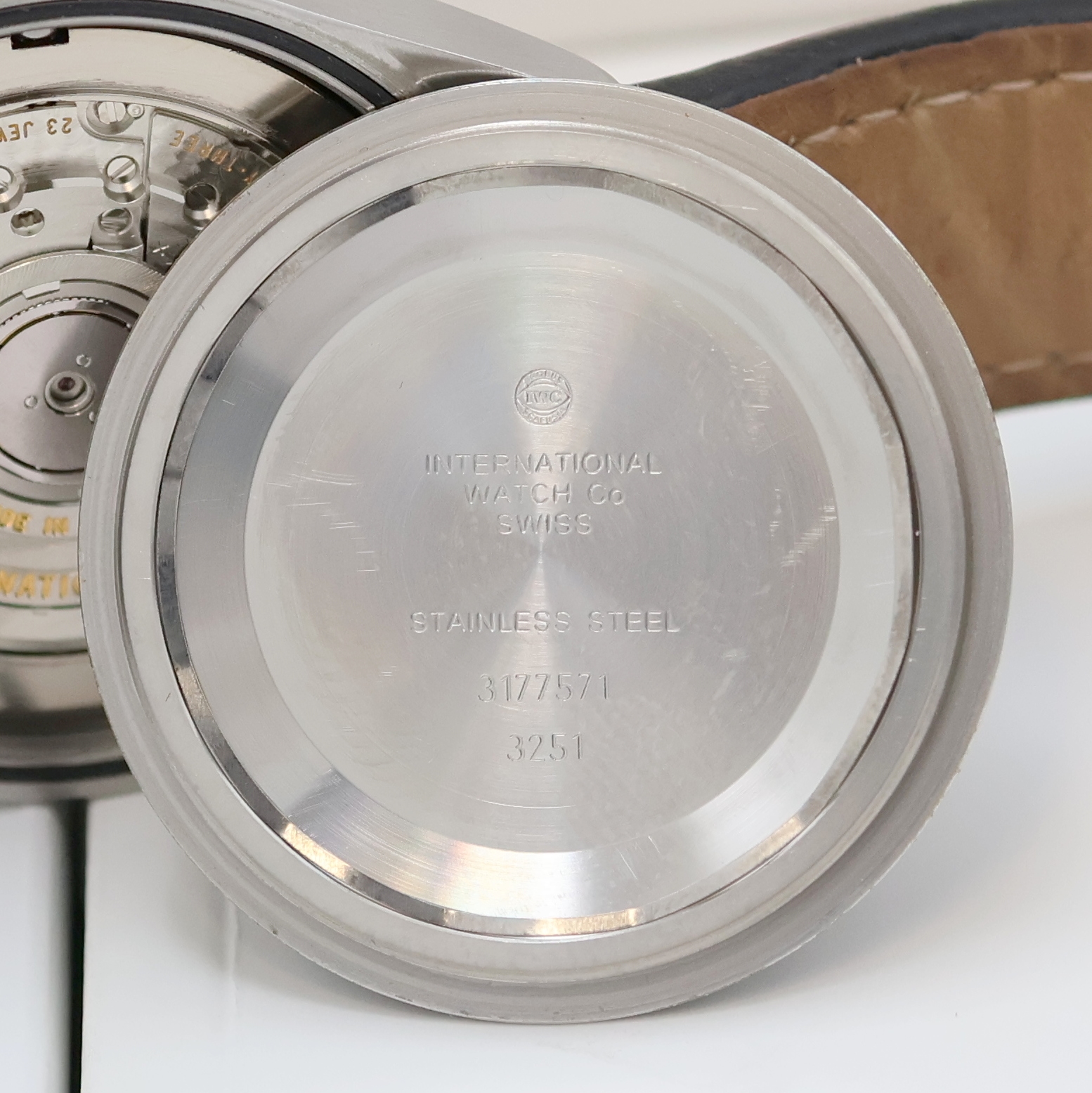 Detail h: IWC UTC Herrenarmbanduhr in Stahl Referenz 3251, Schweiz lt. orig. Garantiekarte verk. 2008, Automatik, 2-tlg. Geh., Boden u. Krone verschr., ...