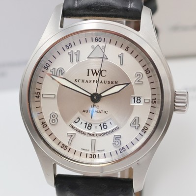 27029536a - IWC UTC Herrenarmbanduhr in Stahl Referenz 3251, Schweiz lt. orig. Garantiekarte verk. ...