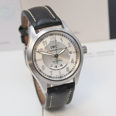 27029536b - IWC UTC Herrenarmbanduhr in Stahl Referenz 3251, Schweiz lt. orig. Garantiekarte verk. ...