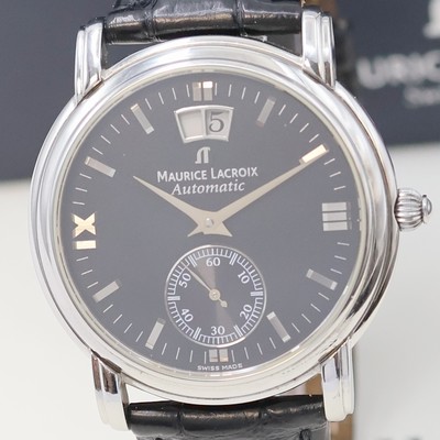 27029537a - MAURICE LACROIX Masterpiece Herrenarmbanduhr in Stahl, Schweiz lt. orig. Papier verk. ...