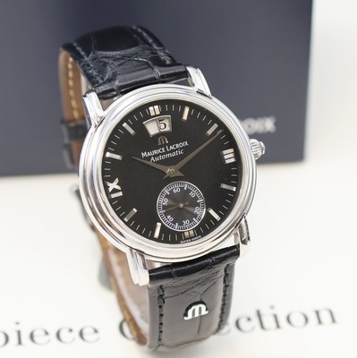 27029537b - MAURICE LACROIX Masterpiece Herrenarmbanduhr in Stahl, Schweiz lt. orig. Papier verk. ...