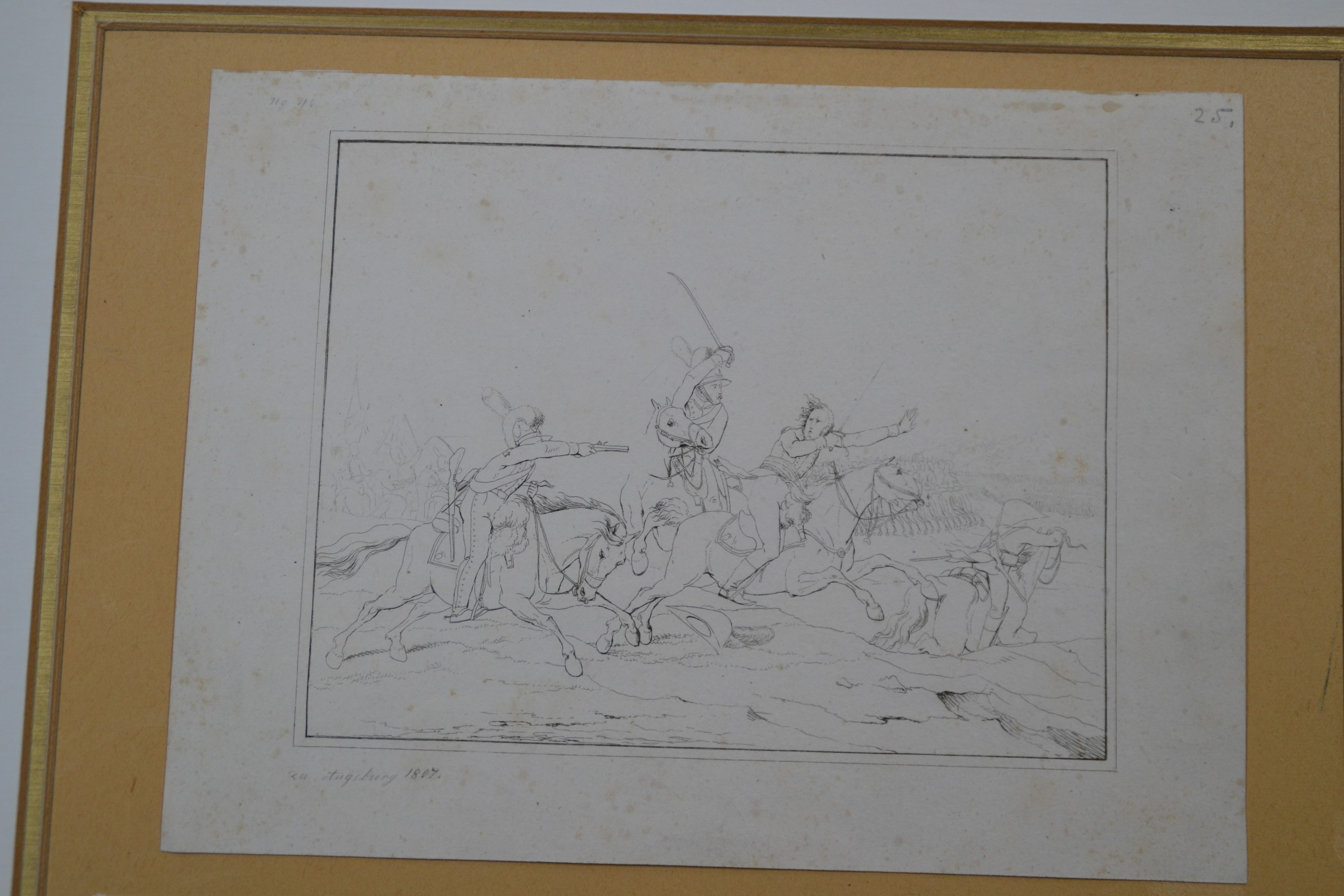 Detail e: Albrecht Adam, 1786 Nördlingen-1862 München, Konvolut aus 5 Radierungen: 2 Tränkeszenen sowohl mit Pferden und Knechten als auch mit Kühen und ...