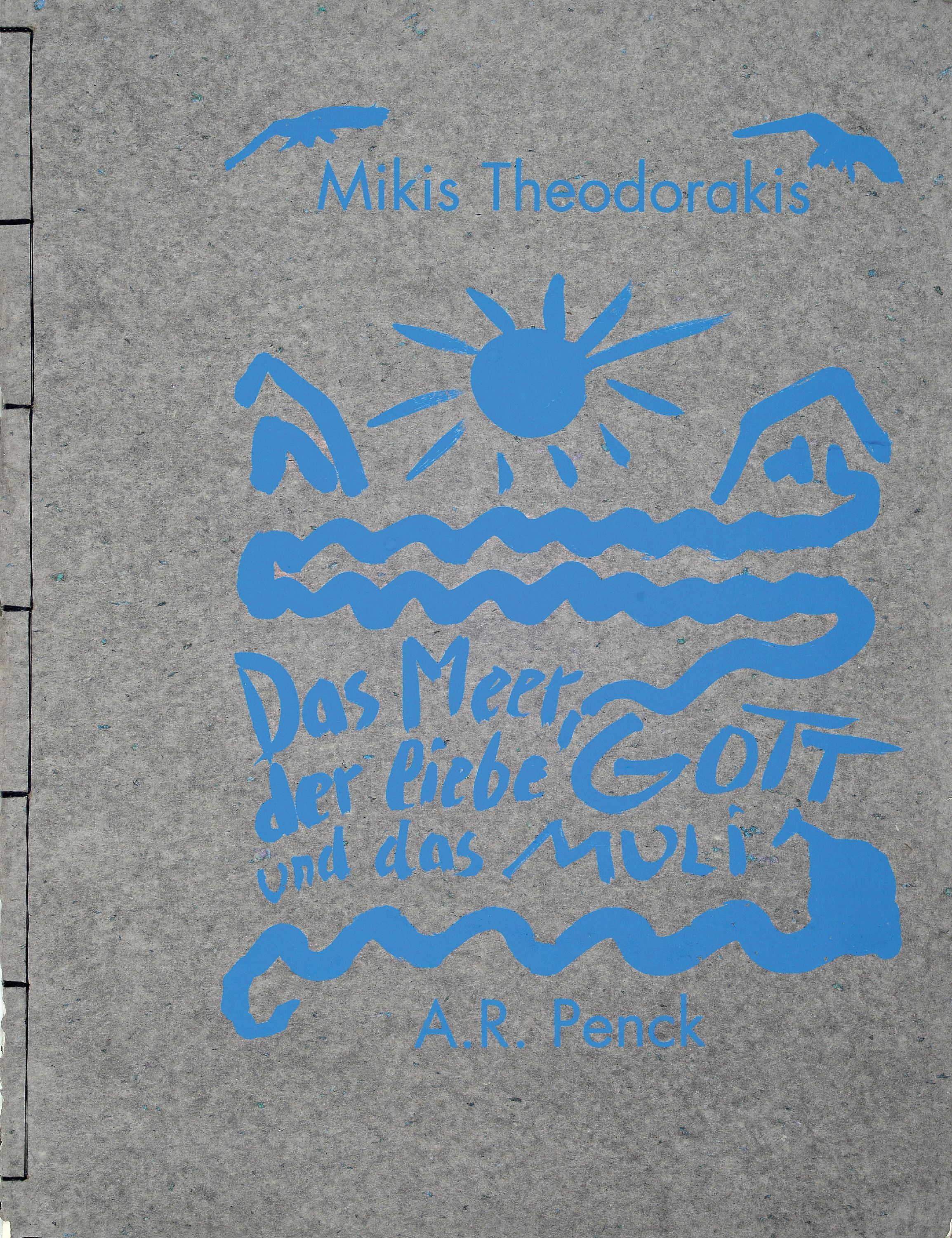 Detail a: A.R. Penck: Mikis Theodorakis Das Meer, der liebe Gott und das Muli, Mappe mit 8 Farbsiebdrucken erschienen zum 70. Geburtstag Mikis Theodorakis ...