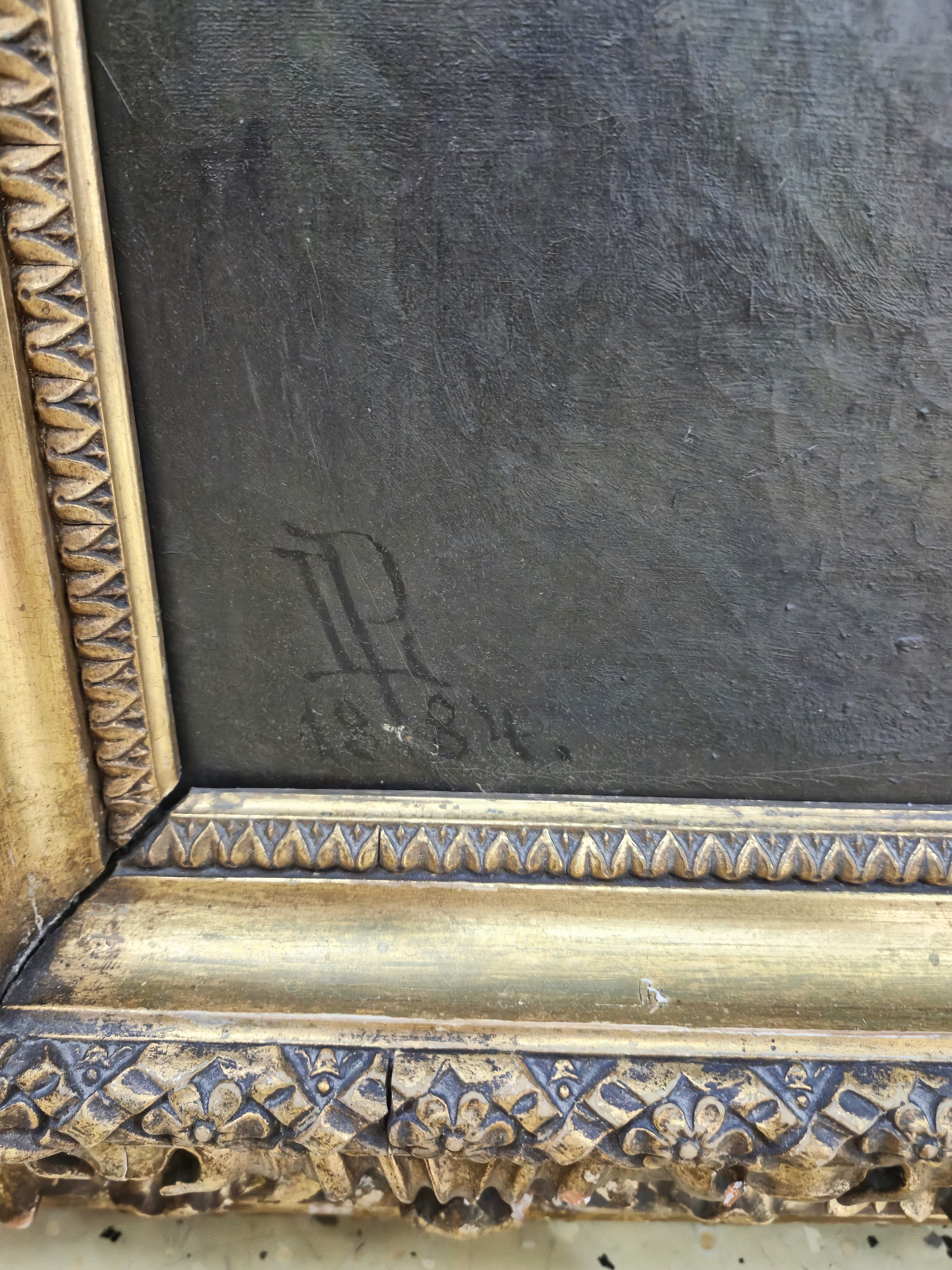 Detail d: Ludwig Patek, 1837 Schloß Oberpettau/Untersteiermark- nach 1883 wohl München, österr. Maler, Kinderporträt des Armin Kohlfürst (1880 Graz ...