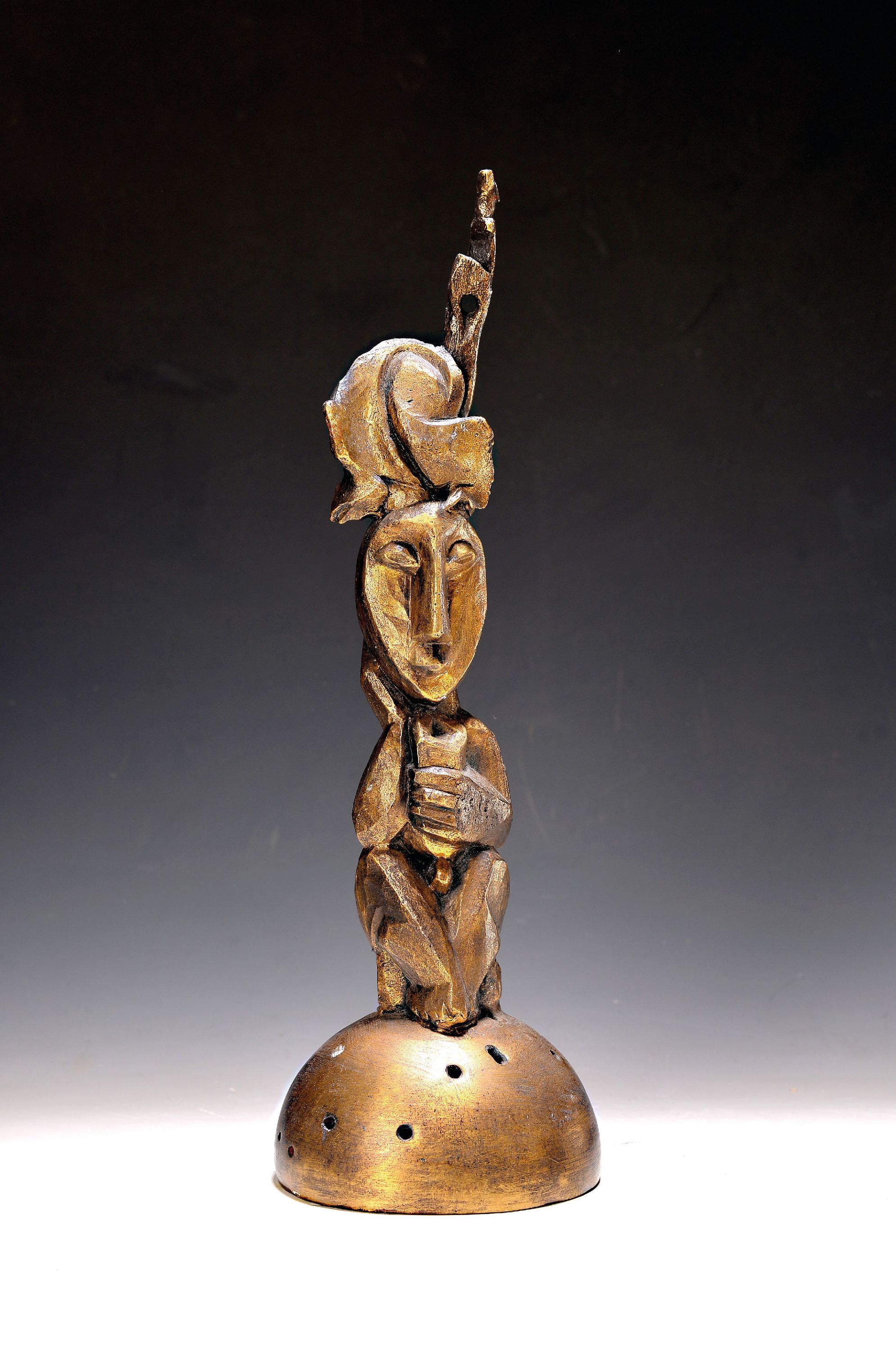 Detail k: Gottfried Bräunling, geb. 1947, Bali Boy, Bronzeskulptur, signiert und num. 4/6, H. ca. 42cm