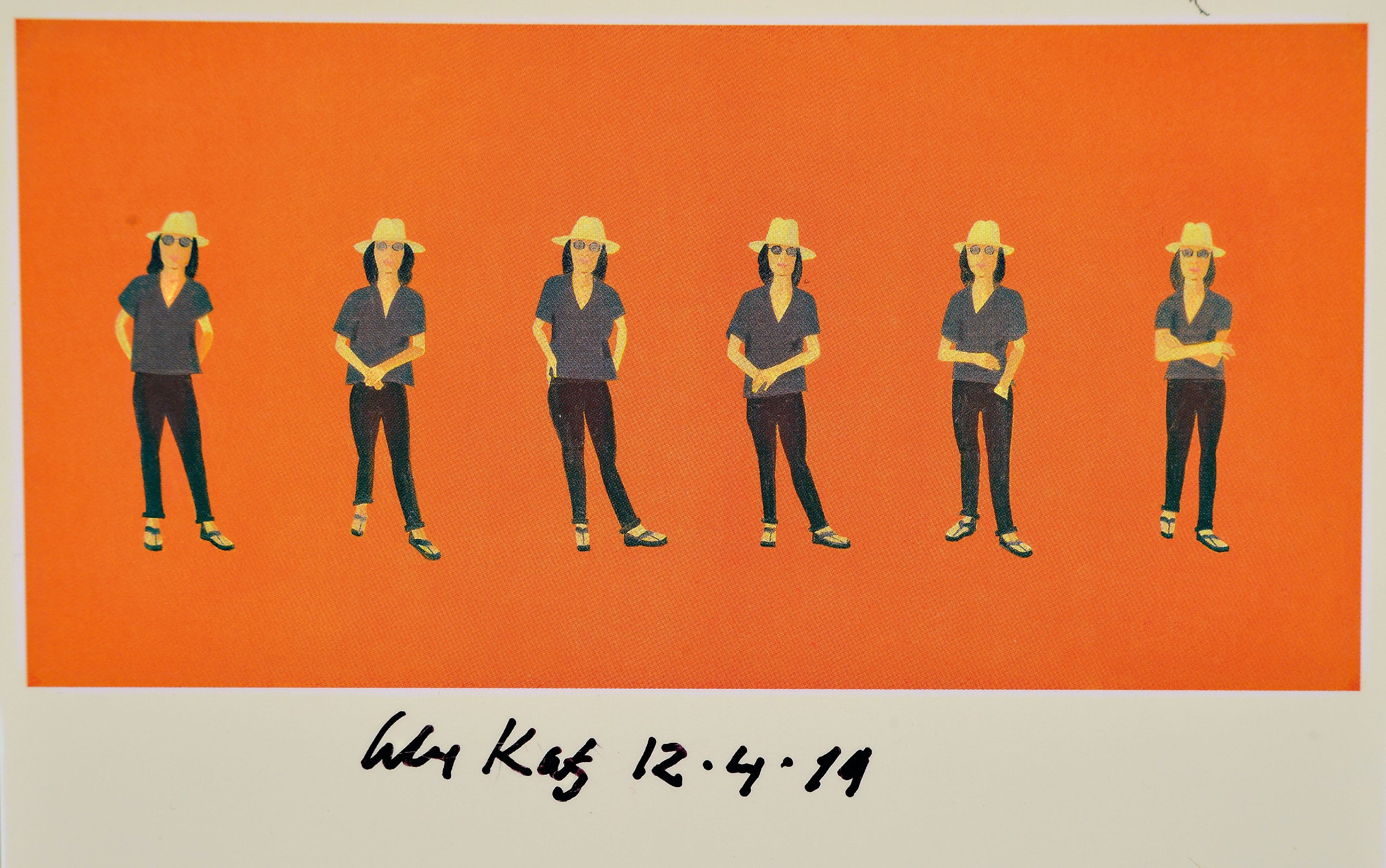 Image 27029801 - Alex Katz, geb. 1927, ´Vivien´, 2015 Kunstpostkarte, sign., ca. 10,5x14,5 cm