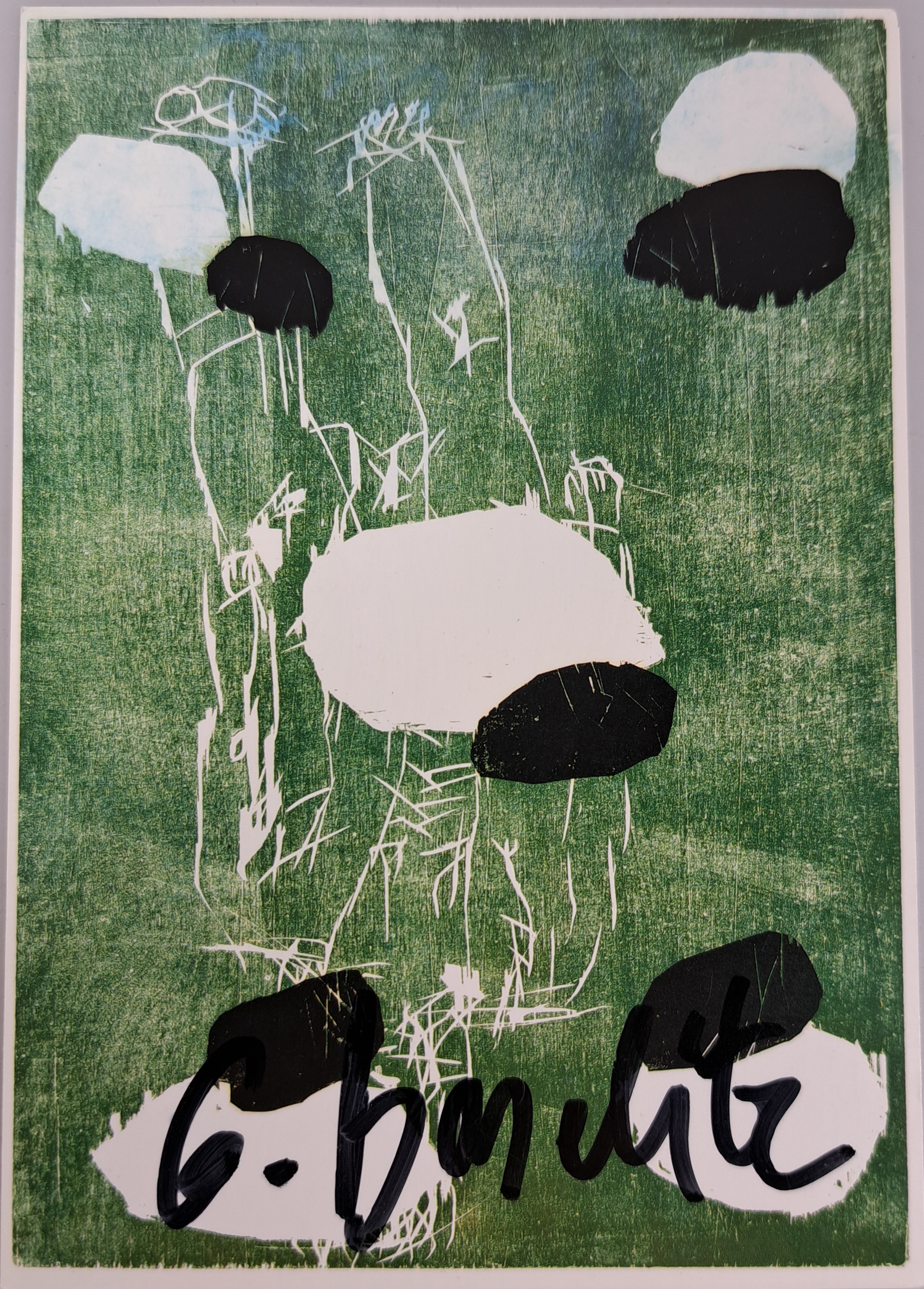 Detail a: Georg Baselitz, geb. 1938, "Fünf Steine", sign., ca. 14,5x10 cm