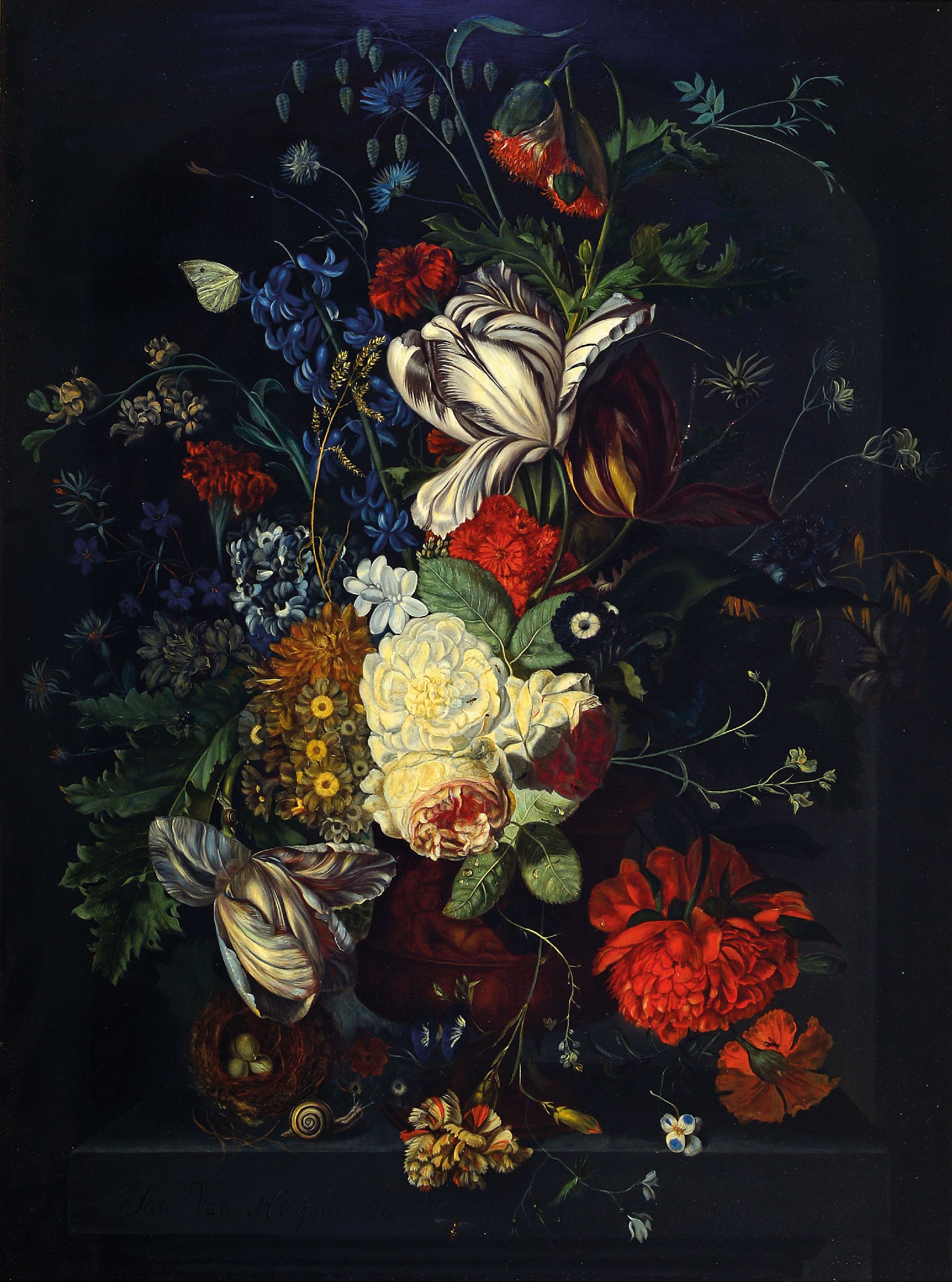 Image 27029817 - Kopie nach Jan van Huysum (1682-1749), aus der 2. Hälfte des 20. Jh., Üppiges ...