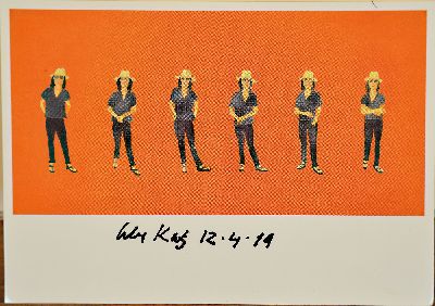 27029801k - Alex Katz, geb. 1927, ´Vivien´, 2015 Kunstpostkarte, sign., ca. 10,5x14,5 cm