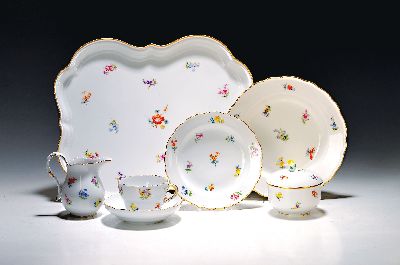 Image service parts, scatter flower, Meissen, pommel period and younger, predominant 1.choice, ...