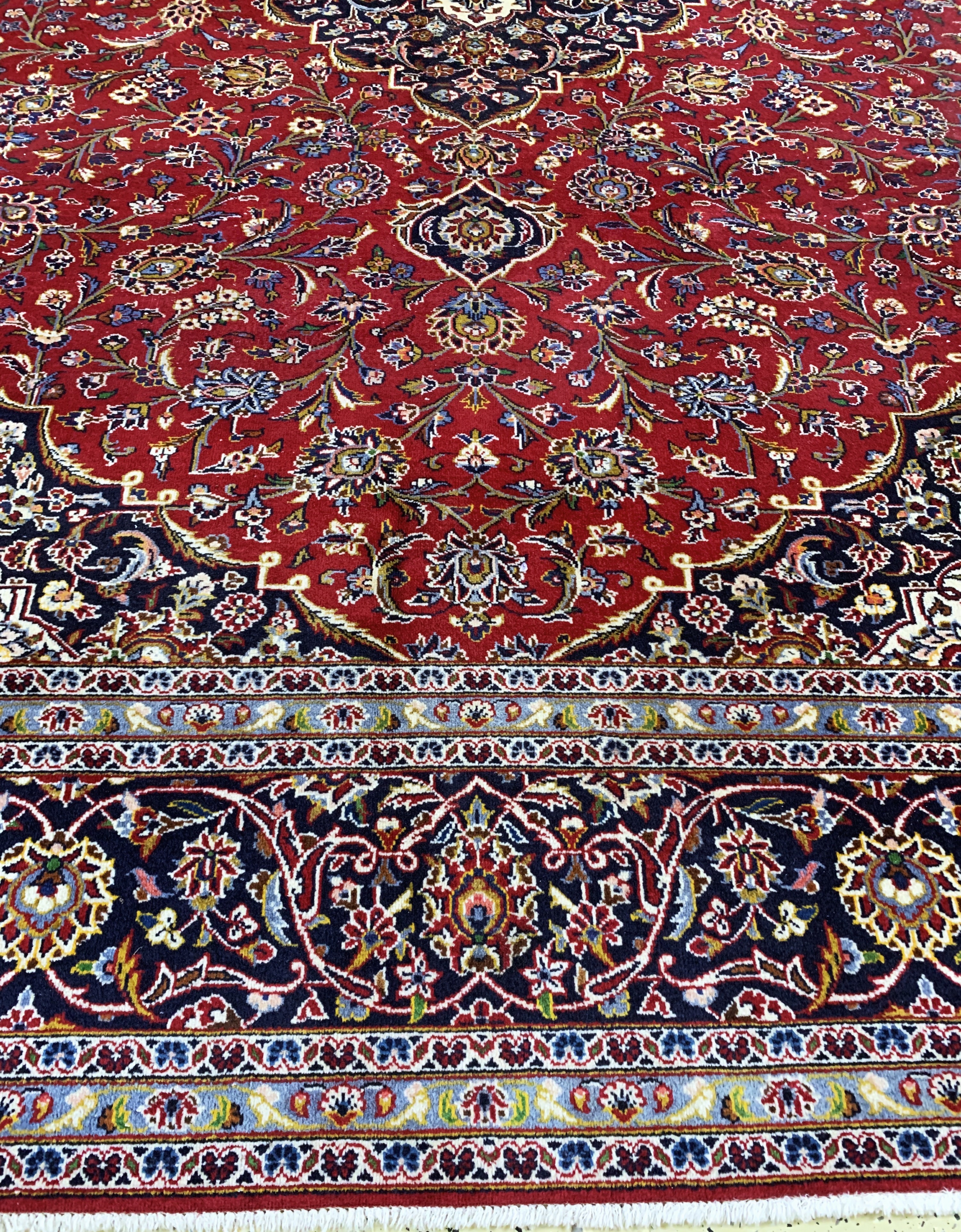 Detail c: Keschan, Persien, Ende 20.Jhd., Wolle auf Baumwolle, ca. 396 x 298 cm, EHZ: 2
