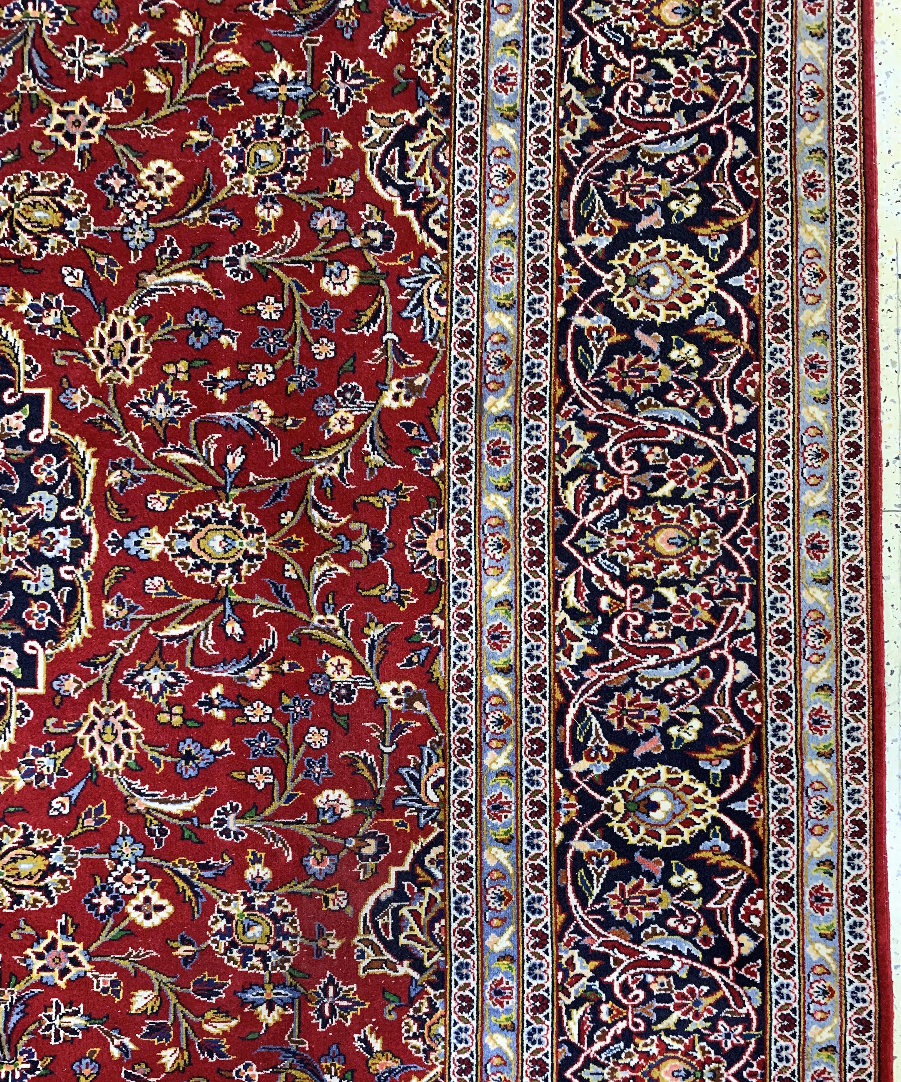 Detail d: Keschan, Persien, Ende 20.Jhd., Wolle auf Baumwolle, ca. 396 x 298 cm, EHZ: 2
