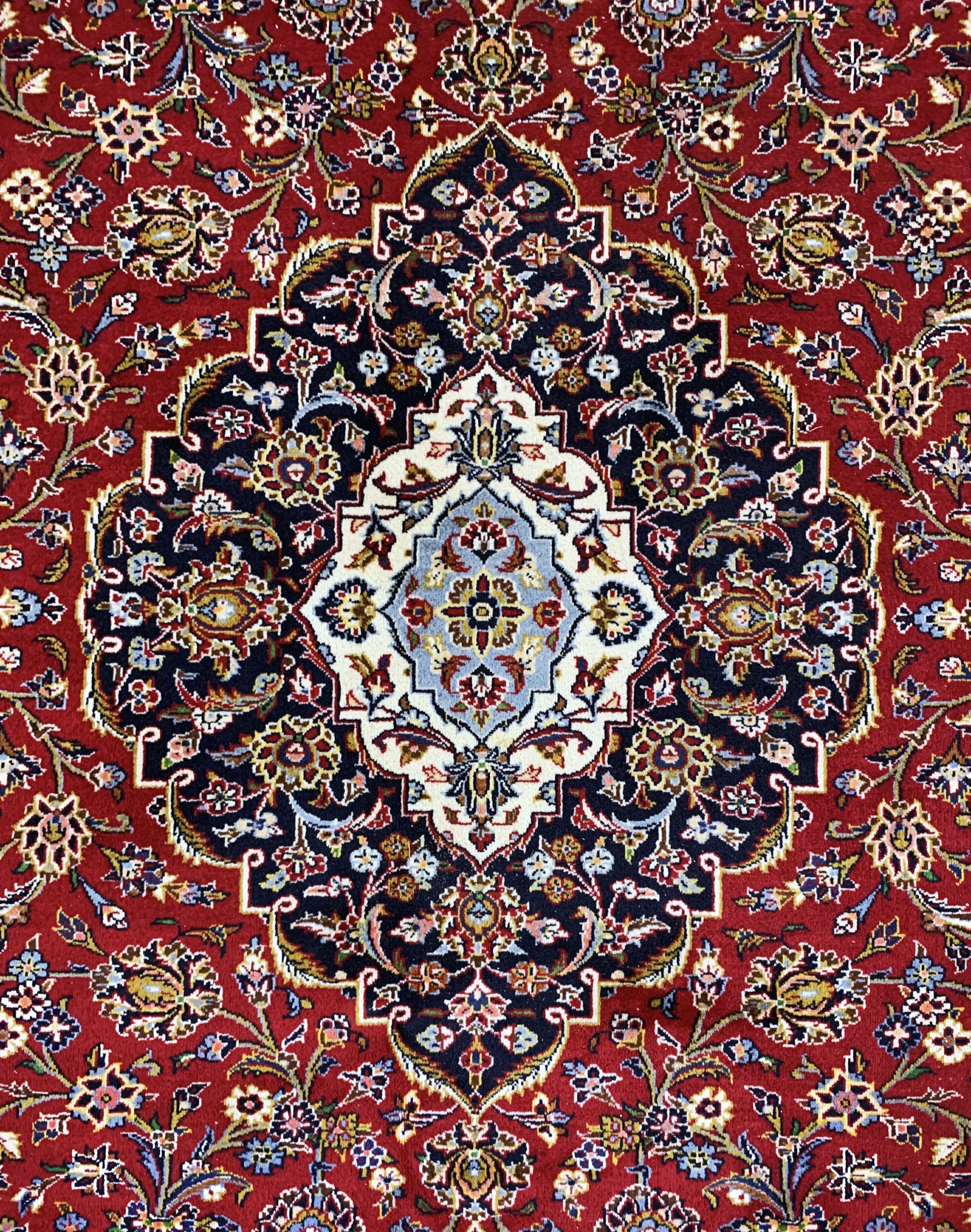Detail e: Keschan, Persien, Ende 20.Jhd., Wolle auf Baumwolle, ca. 396 x 298 cm, EHZ: 2