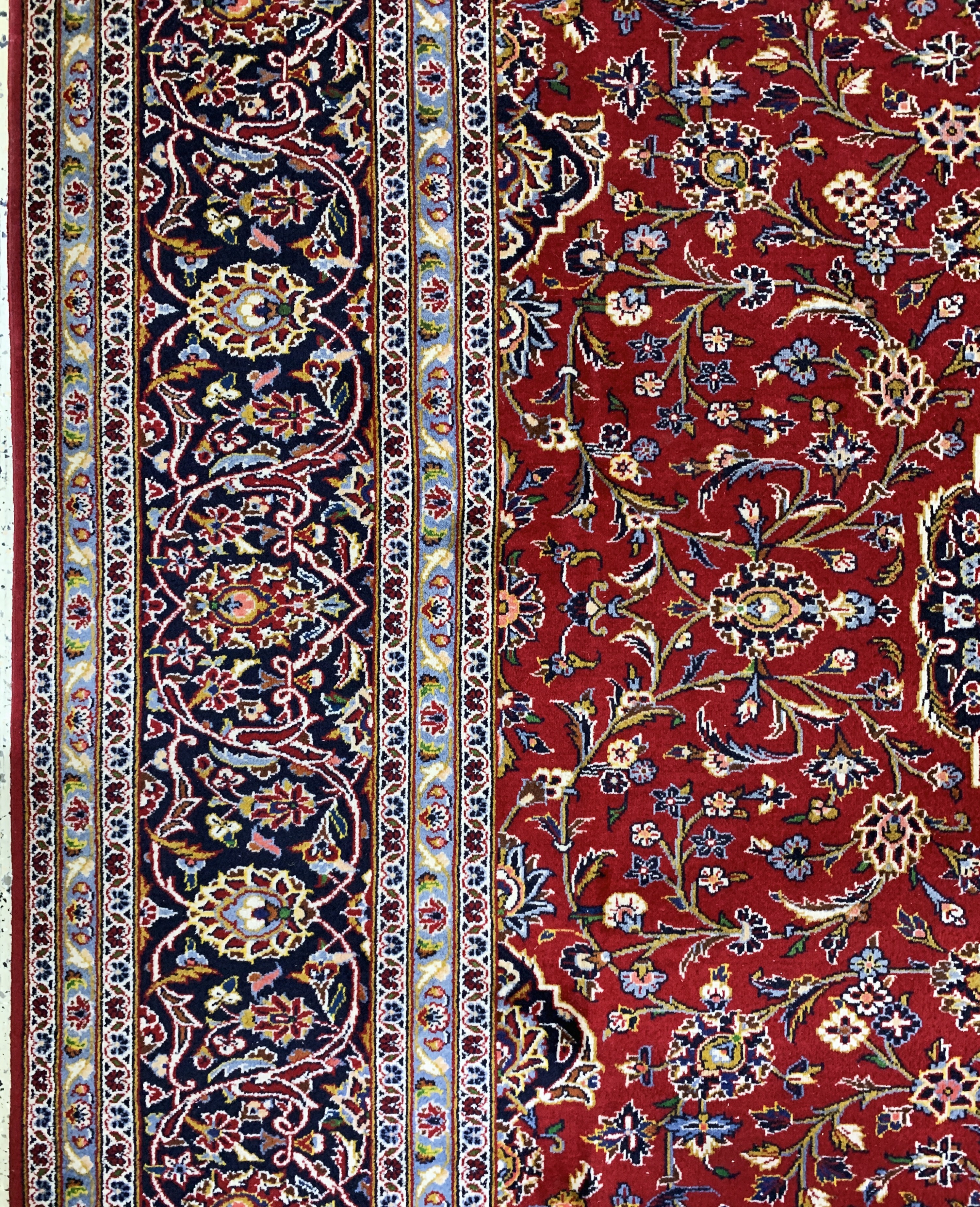 Detail f: Keschan, Persien, Ende 20.Jhd., Wolle auf Baumwolle, ca. 396 x 298 cm, EHZ: 2