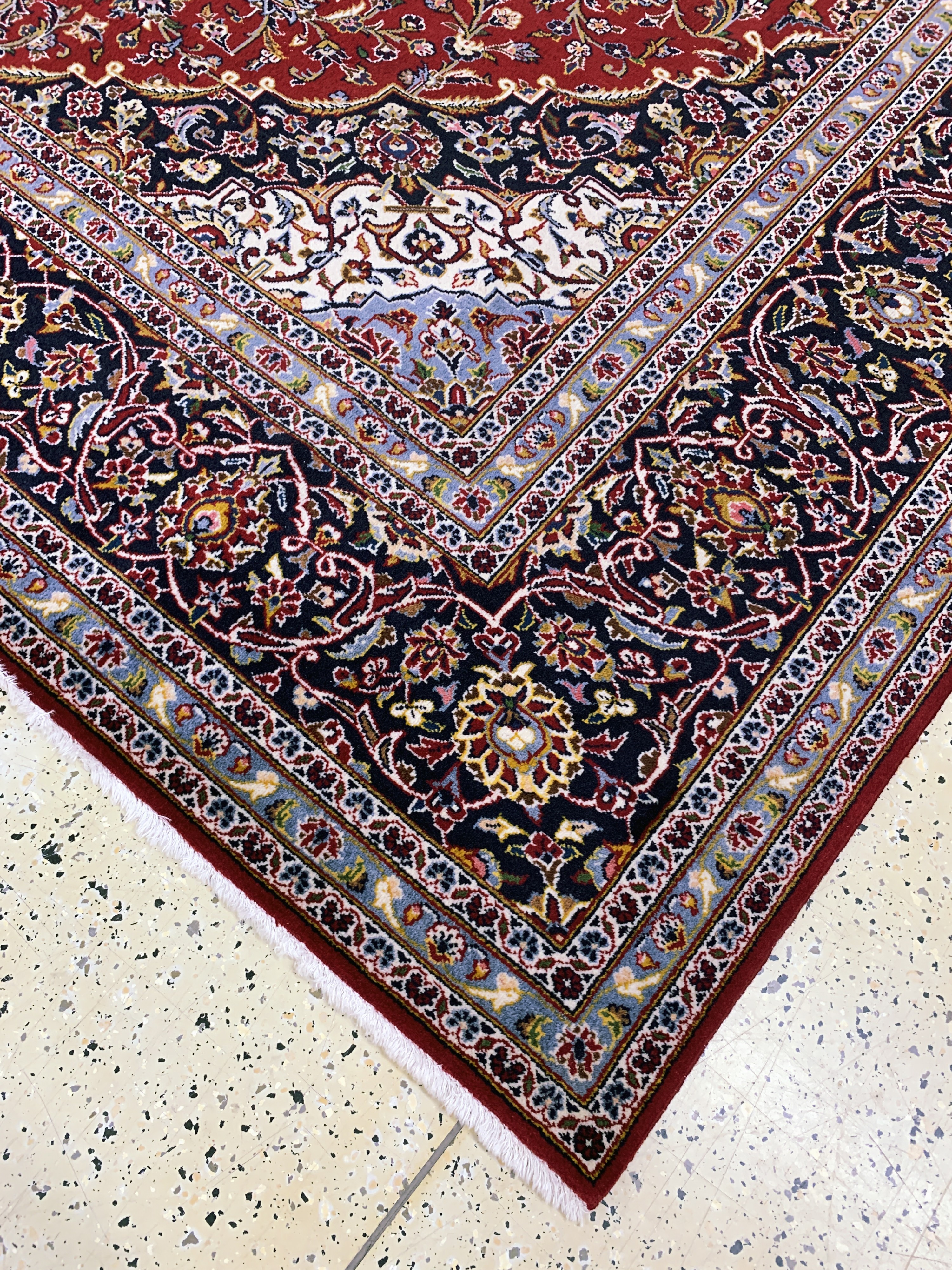 Detail g: Keschan, Persien, Ende 20.Jhd., Wolle auf Baumwolle, ca. 396 x 298 cm, EHZ: 2