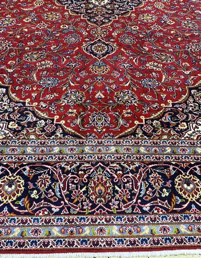 27029912c - Keschan, Persien, Ende 20.Jhd., Wolle auf Baumwolle, ca. 396 x 298 cm, EHZ: 2 ...